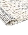 Tapis en laine 160 x 230 cm gris et blanc SAVUR_862382