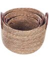 Set of 3 Seagrass Baskets Natural SAYJAR_849659
