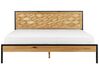 Łóżko 180 x 200 cm jasne drewno ERVILLERS_907963