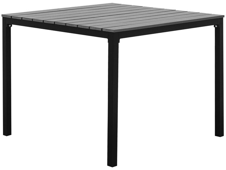 Puutarhapöytä alumiini harmaa/musta 95 x 95 cm PRATO_741541