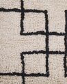 Teppich Baumwolle beige 140 x 200 cm geometrisches Muster Kurzflor TURHAL_817609