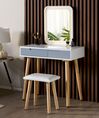 2 Drawer Dressing Table with LED Mirror and Stool White and Grey DIEPPE_850234