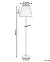 Lámpara de pie de metal negro/blanco 148 cm TORYSA_825955