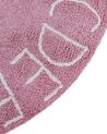 Okrúhly detský bavlnený koberec ⌀ 120 cm ružový VURGUN_907231