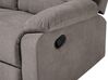3 Seater Fabric Manual Recliner Sofa Taupe Beige BERGEN_709669