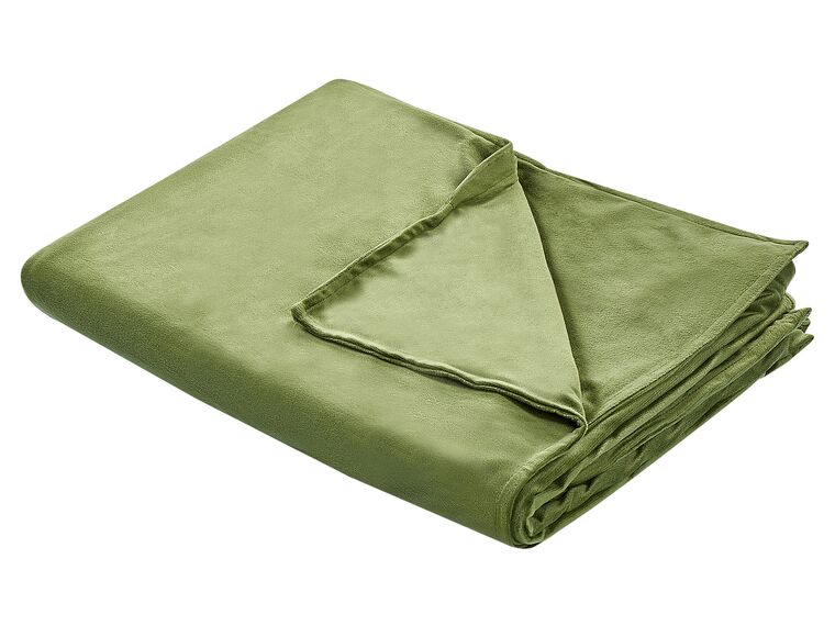 Capa de cobertor pesado em tecido verde escuro 135 x 200 cm RHEA_891656