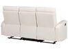 3-istuttava sohva sametti sähkösäädettävä valkoinen VERDAL_904872