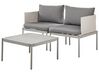 Lounge Set Aluminium hellgrau 2-Sitzer modular Auflagen grau TERRACINA_863612