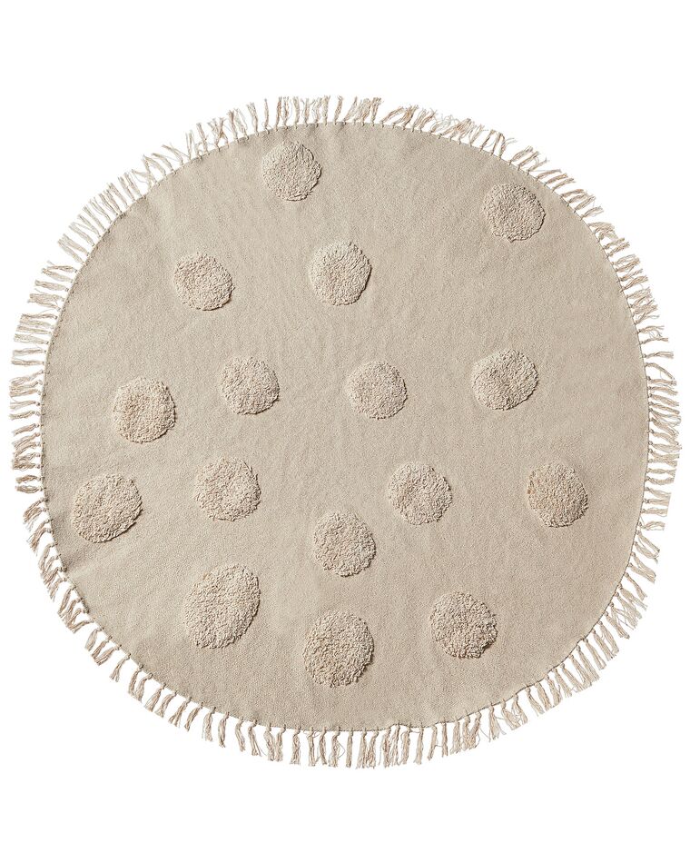 Tappeto per bambini cotone beige ⌀ 140 cm WAHAR_903826