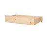 Hochbett Holz mit Bettkasten hellbraun 90 x 200 cm REGAT_797118