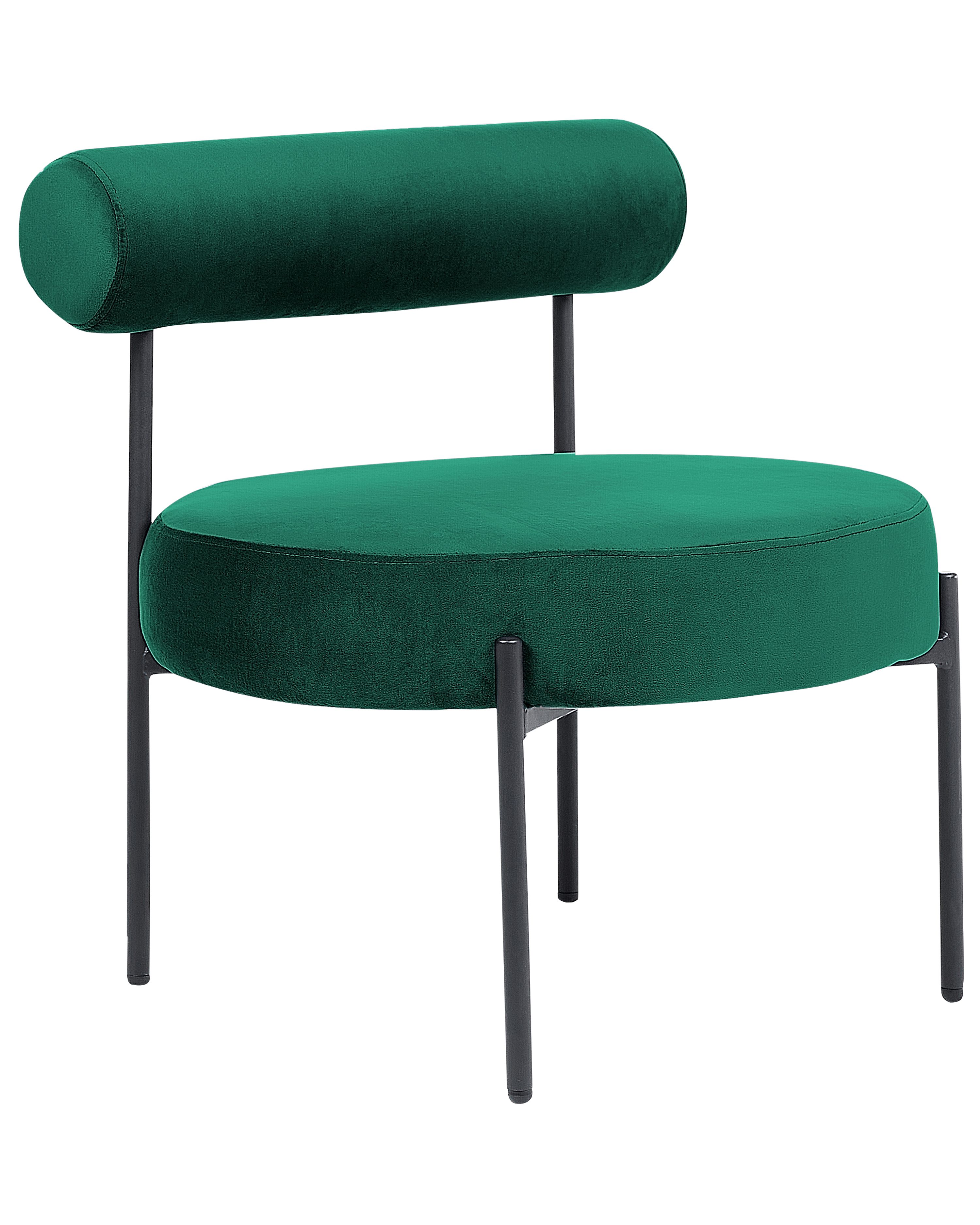 Velvet Accent Chair Emerald Green ALPHA Beliani.co.uk