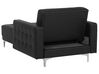 Faux Leather Chaise Lounge Black ABERDEEN_715721