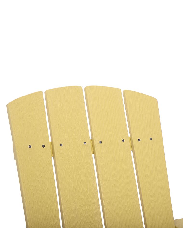 Garden Chair with Footstool Yellow ADIRONDACK Beliani.co.uk