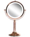Lighted Makeup Mirror ø 18 cm Rose Gold BAIXAS_813676
