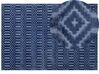Teppich marineblau 160 x 230 cm geometrisches Muster Kurzflor ADATEPE_750636
