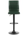 Set of 2 Bar Stools Faux Leather Green LUCERNE II_894490