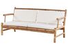 4 Seater Bamboo Wood Garden Sofa Set White RICCIONE_836490