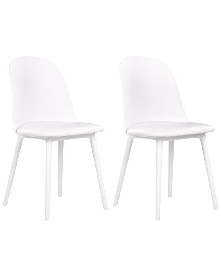 Set of 2 Dining Chairs White FOMBY_902818