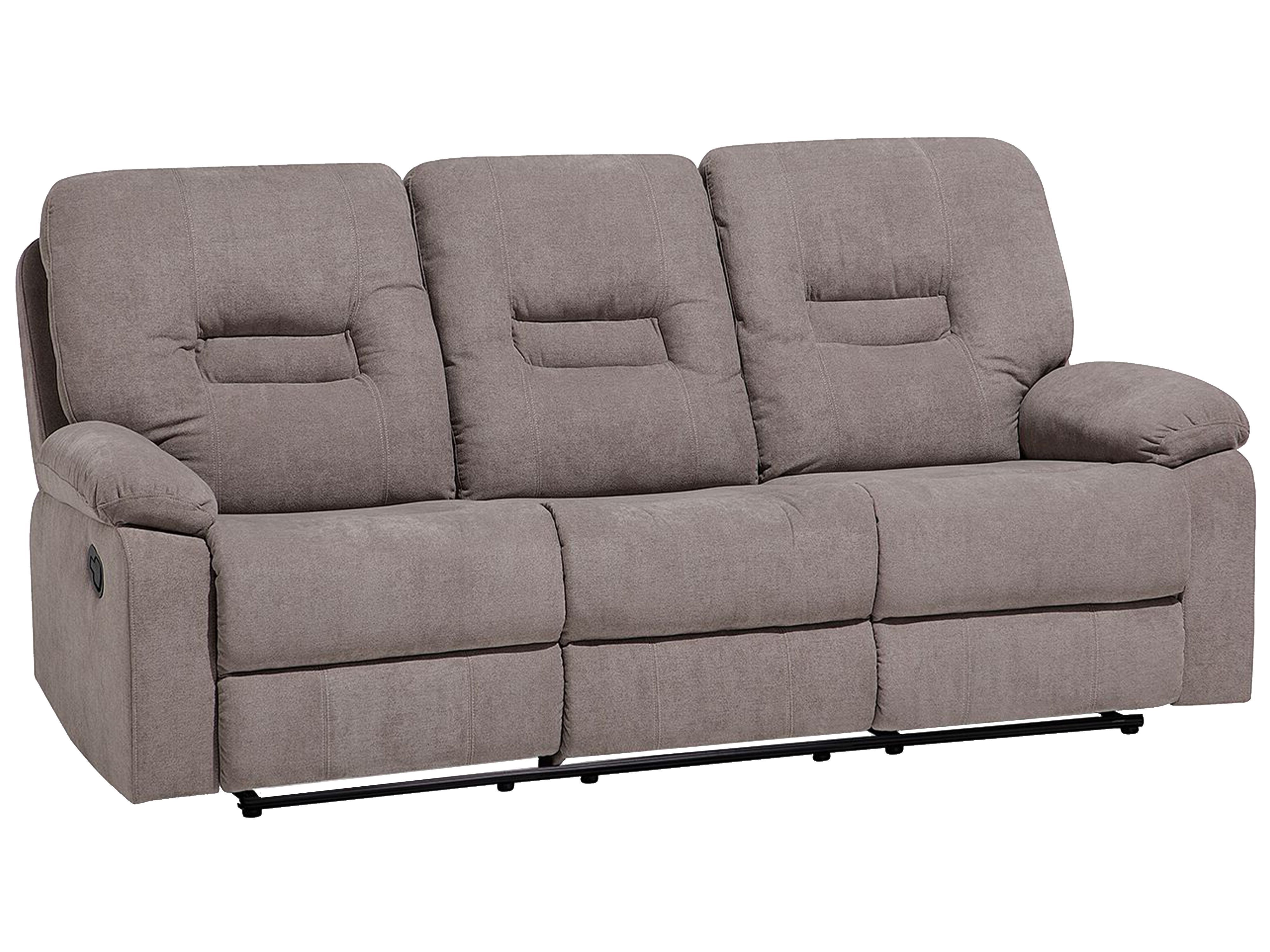 Beliani - Divano 3 Posti Gavle Tessuto Beige Chiaro Beliani - Divano 3 Posti Gavle Tessuto Beige Chiaro