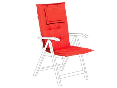 Coussin en tissu rouge clair pour chaise de jardin TOSCANA