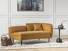 Right Hand Boucle Chaise Lounge Mustard CHEVANNES_895429