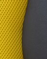 Silla de oficina de poliéster amarillo/negro/plateado iCHAIR_22789