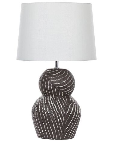 Lámpara de mesa de cerámica negro/beige 63 cm GUAPORE