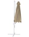 Riippuva aurinkovarjo ruskeanharmaa/valkoinen ⌀ 295 cm SAVONA II_828591