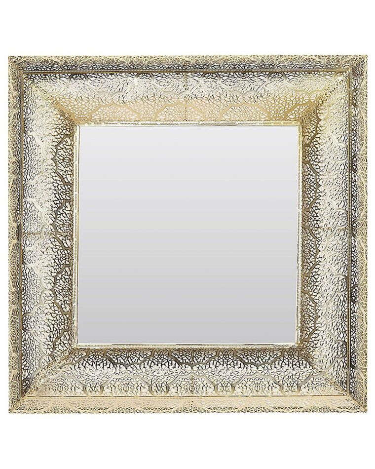 Espelho de parede dourado 60 x 60 cm PLERIN_741046