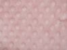 Decke rosa mit Pompons 150 x 200 cm SAMUR_771186