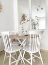 Set of 2 Wooden Dining Chairs White BURGES_823520