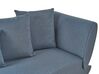 Right Hand Fabric Chaise Lounge with Storage Blue MERI II_881341
