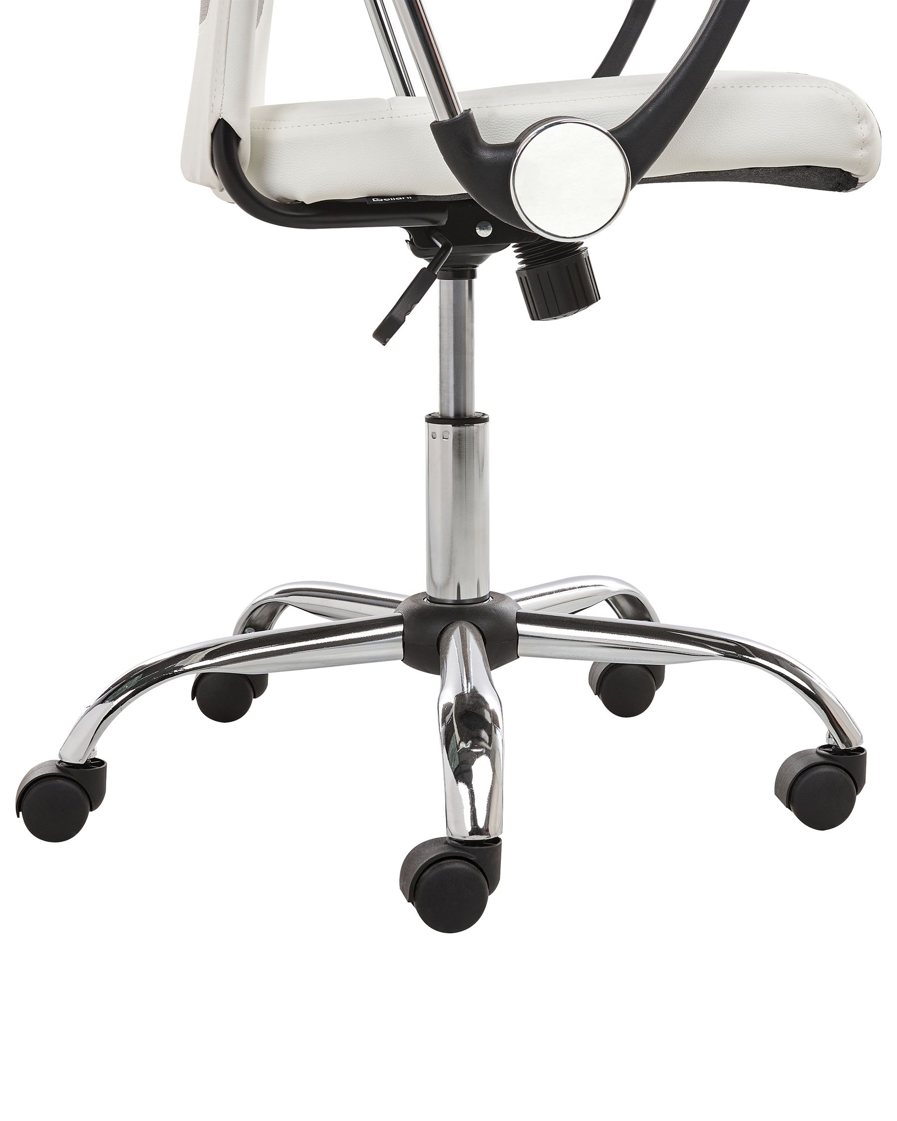 Faux Leather Office Chair White with Grey PIONEER Beliani.co.uk