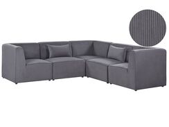 5-istuttava moduulikulmasohva vakosametti vasenk. harmaa LEMVIG 5-istuttava moduulikulmasohva vakosametti vasenk. harmaa LEMVIG