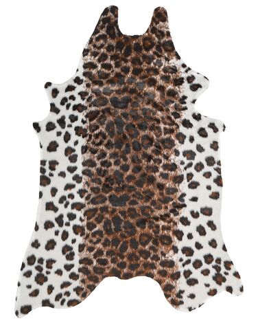 Faux Cowhide Area Rug with Spots 130 x 170 cm Brown and White BOGONG