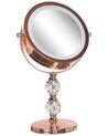 Miroir de maquillage avec éclairage LED ø 18 cm rose doré CLAIRA_813655