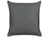 Set of 2 Linen Cushions 45 x 45 cm Dark Grey SUBULATA_838527