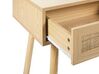 Konsola 2 szuflady fronty rattanowe jasne drewno ODELL_848818