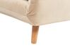 Sofa rozkładana welurowa jednoosobowa beżowa SETTEN_874985