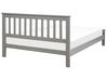 Wooden EU Double Size Bed Grey MAYENNE_876632