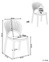 Set of 4 Plastic Dining Chairs White OSTIA_862742