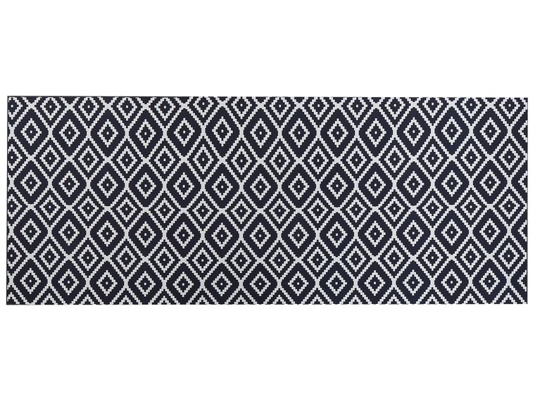Tapis noir et blanc 80 x 200 cm KARUNGAL_831517