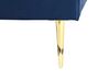 Cama con somier de terciopelo azul marino/dorado 180 x 200 cm FLAYAT_834221