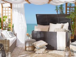 Rottinkinen säilytyslaatikko ruskea 770l MODENA Rottinkinen säilytyslaatikko ruskea 770l MODENA