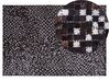 Dywan patchwork skórzany 140 x 200 cm brązowy AKKESE_764584