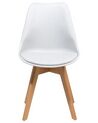 	Set di 2 sedie in plastica bianca e legno naturale DAKOTA II_685367