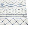 Teppich cemeweiss / blau 300 x 400 cm geometrisches Muster Kurzflor MARGAND_883821