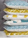 Set of 2 Cotton Cushions Geometric Pattern 45 x 45 cm Blue CLARKIA_769246