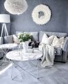 Sofabord Marmoreffekt Hvid med Sølv MERIDIAN II_769325