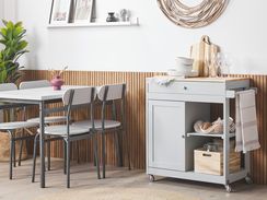 Tarjoiluvaunu harmaa TRAPANI Tarjoiluvaunu harmaa TRAPANI